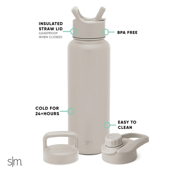 Simple Modern Summit Water Bottle 40oz - Almond Birch - Picture 3 of 11
